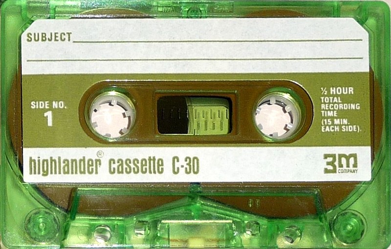Compact Cassette 3M Highlander 30 Type I Normal 1972 USA