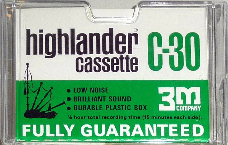 Compact Cassette 3M Highlander 30 Type I Normal 1972 USA