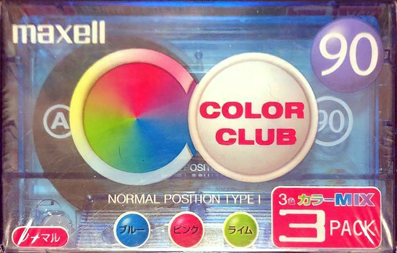 3 pack Maxell Color Club 90 "CC-90MIX.3P" Type I Normal 2001 Japan