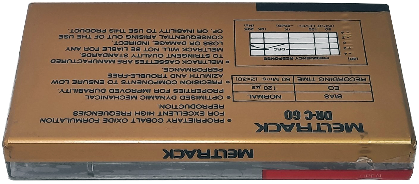Compact Cassette Meltrack DR-C 60 "Cobalt" Type I Normal 1993 India
