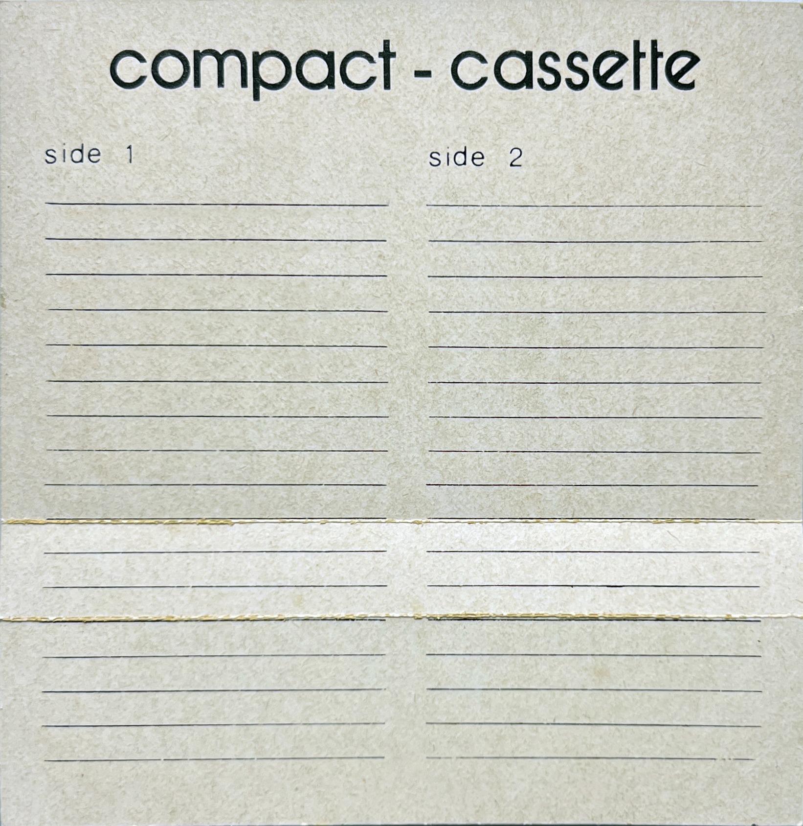 Compact Cassette Belson 60 Type I Normal Unknown Country