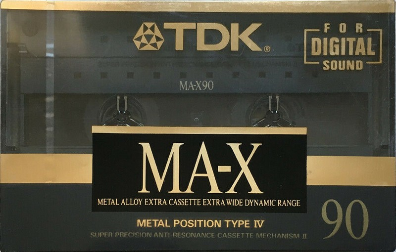 Compact Cassette TDK MA-X 90 "MA-X90M" Type IV Metal 1990 Japan