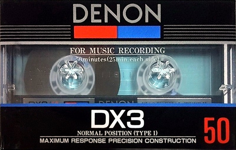 Compact Cassette Denon DX3 50 Type I Normal 1984 Japan