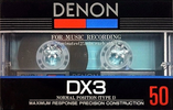 Compact Cassette Denon DX3 50 Type I Normal 1984 Japan