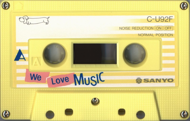Compact Cassette Sanyo We Love Music 92 "Yellow" Type I Normal 1986 Japan