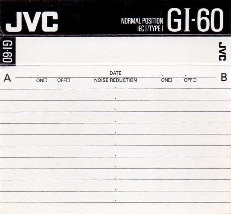 Compact Cassette:  JVC - GI 60