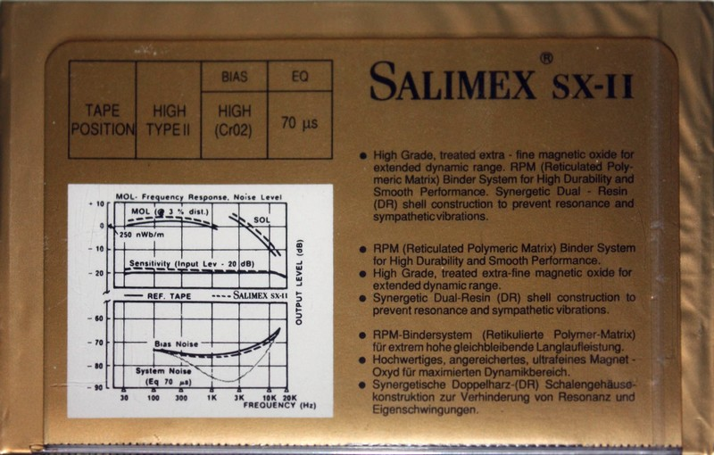 Compact Cassette Salimex 90 "SX-II" Type II Chrome 1983 Europe