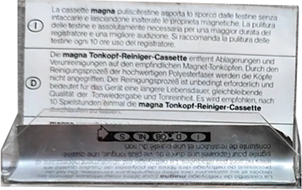 Compact Cassette Magna "HC" Cleaning Cassette 1976 France