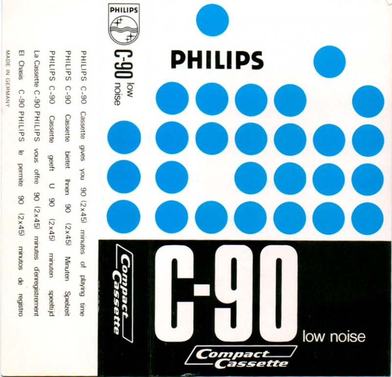 Compact Cassette Philips 90 Type I Normal 1971 Europe