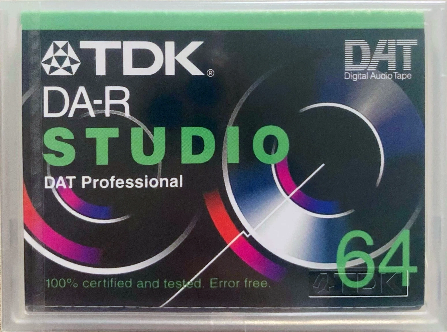 Digital Audio Tape TDK DA-R Studio 64 "DA-R64STEAB" Type IV Metal 1992 Europe