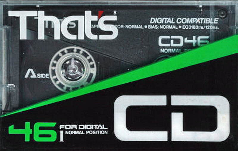 Compact Cassette Thats CD 46 Type I Normal 1987 Japan