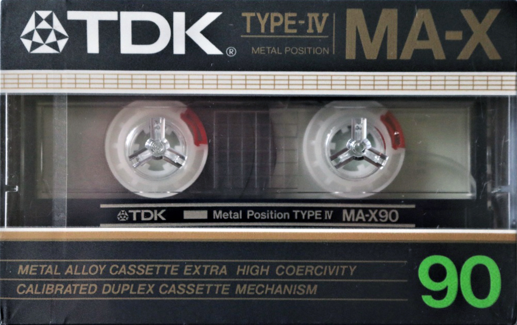 Compact Cassette TDK MA-X 90 Type I Normal 1986 Worldwide