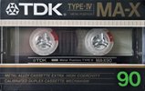 Compact Cassette TDK MA-X 90 Type I Normal 1986 Worldwide