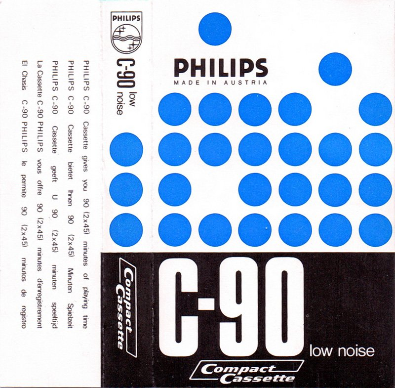 Compact Cassette Philips 90 Type I Normal 1971 Europe