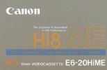 Video8, Hi8, Digital8 Canon ME 20 "Hi8 E6-20HiME" Type IV Metal 1990 Japan
