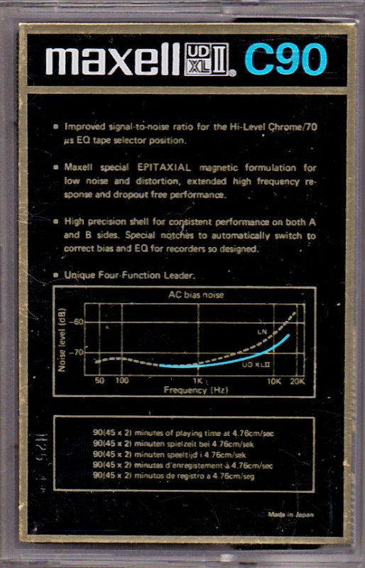 Compact Cassette: Maxell / Hitachi Maxell - UD XLII 90