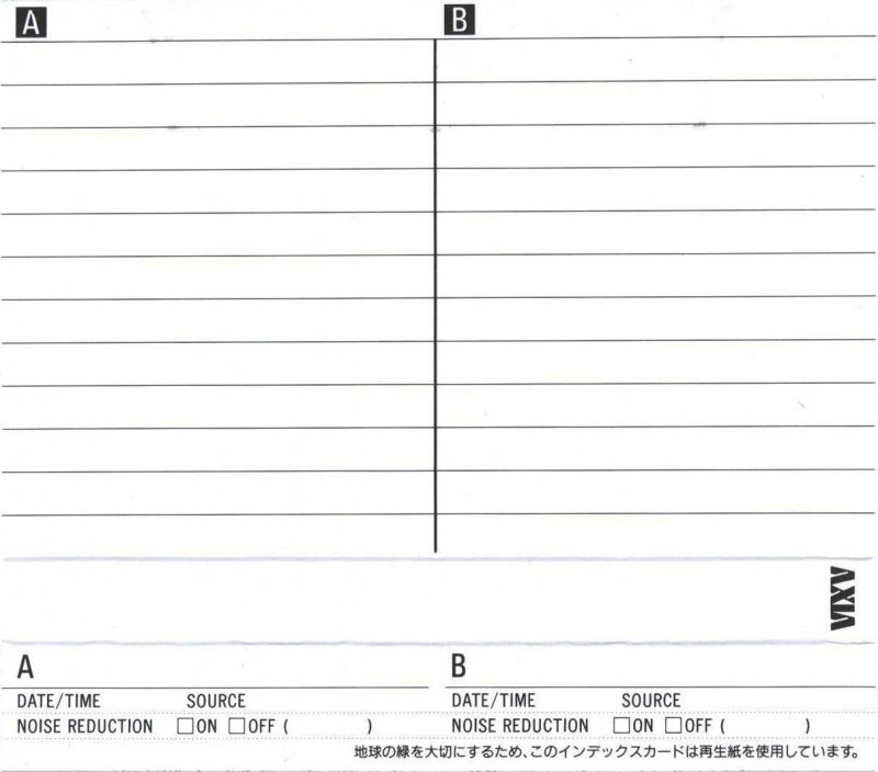 Compact Cassette AXIA J`z 1 84 "JZ1B 84" Type I Normal 1993 Japan
