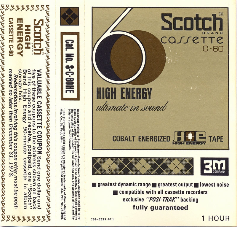 Compact Cassette: 3M Scotch - High Energy 60