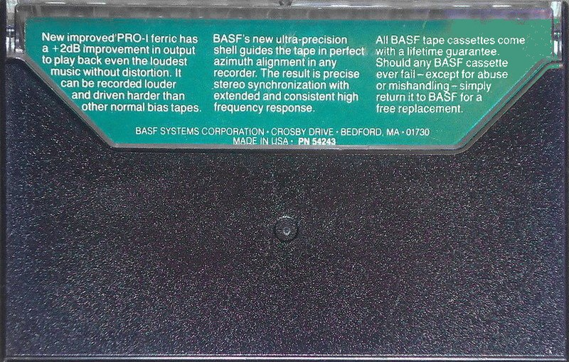 Compact Cassette: BASF  - Professional I 60