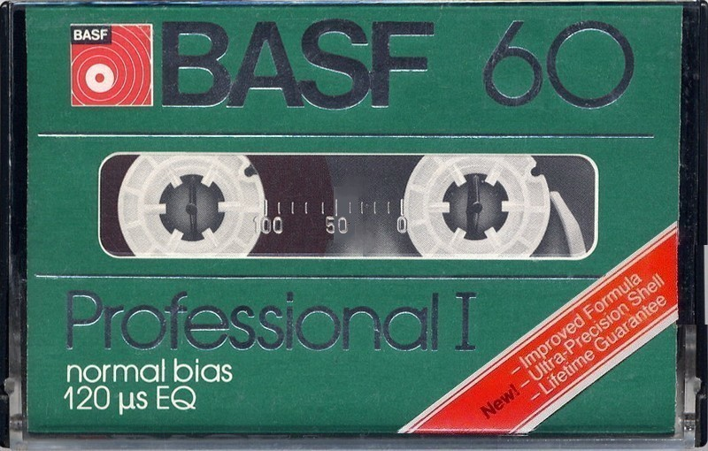 Compact Cassette BASF Professional I 60 Type I Normal 1980 USA