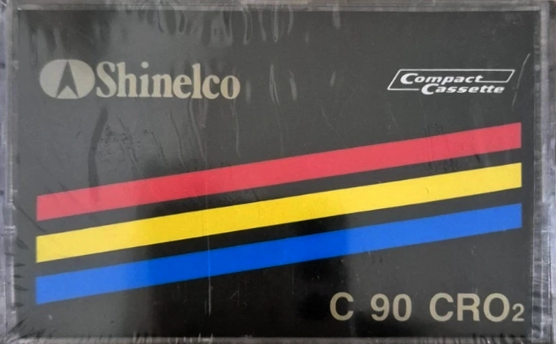 Compact Cassette Shinelco 90 "CRO2" Type II Chrome 1980 Italy
