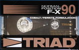 Compact Cassette Triad F-X 90 Type I Normal 1986 North America