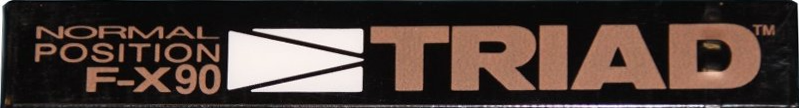 Compact Cassette Triad F-X 90 Type I Normal 1986 North America