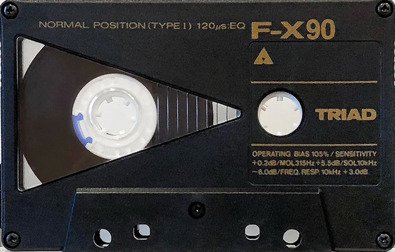 Compact Cassette Triad F-X 90 Type I Normal 1986 North America