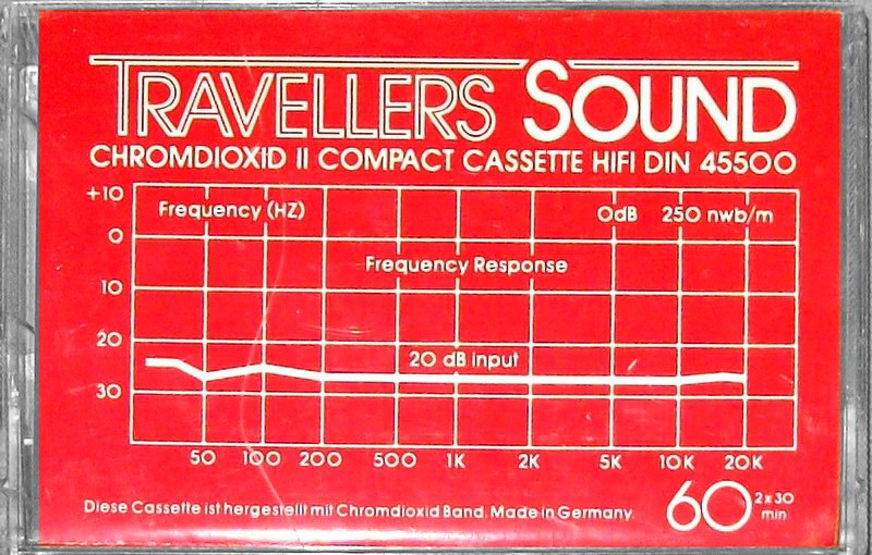 Compact Cassette Travellers Sound 60 Type II Chrome Europe