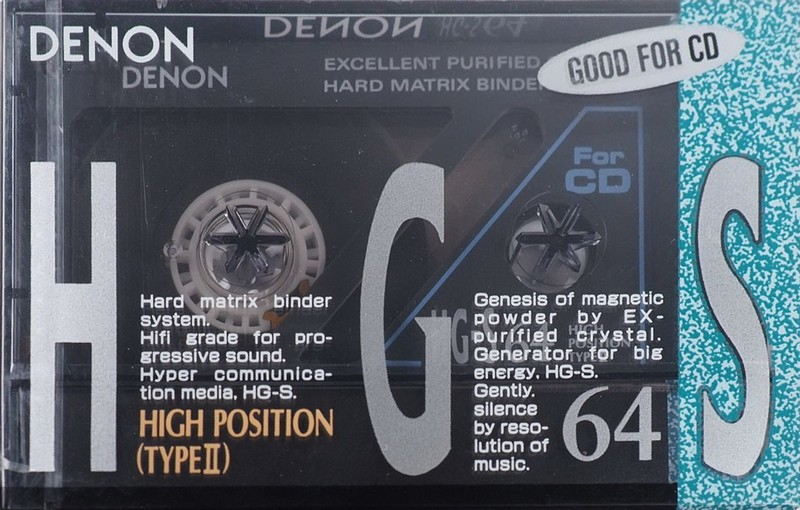 Compact Cassette Denon HG-S 64 Type II Chrome 1990 Japan