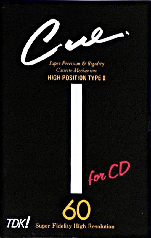 Compact Cassette TDK CUE 60 "CUE-60B" Type II Chrome 1988 Japan