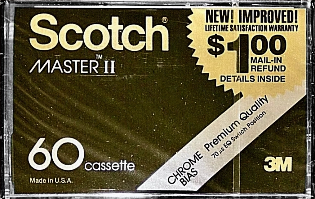Compact Cassette Scotch Master II 60 Type II Chrome 1981 USA
