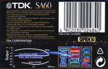 2 pack TDK SA 60 "SA-60EB2" Type II Chrome 1997 Worldwide