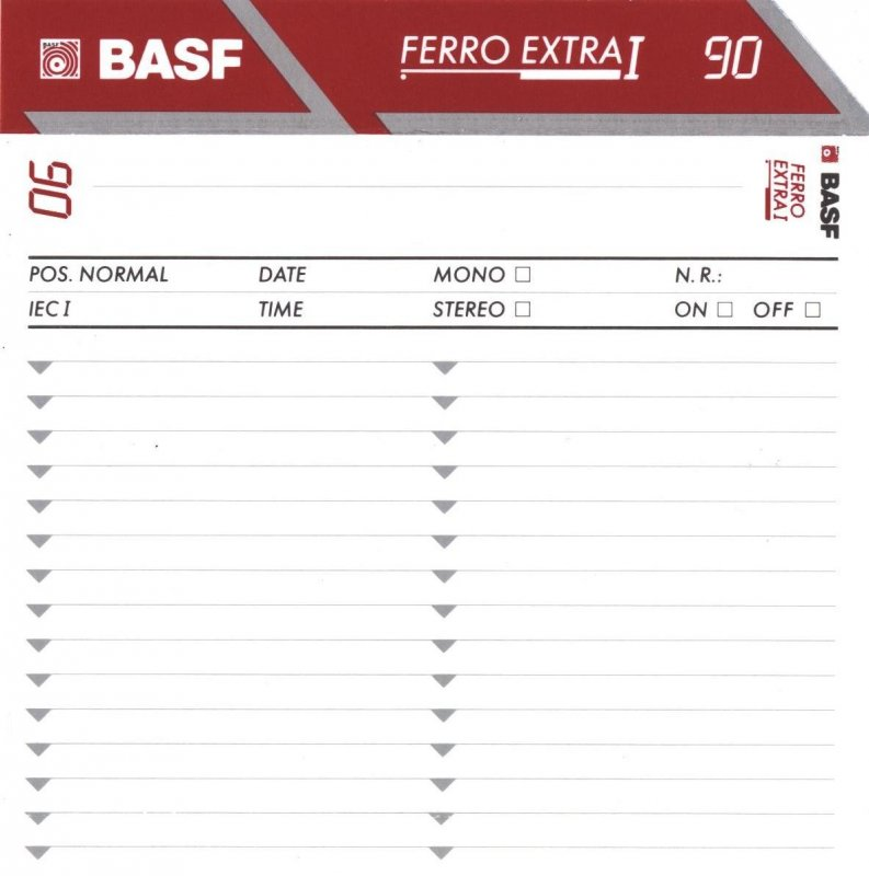 Compact Cassette: BASF  - Ferro Extra I 90