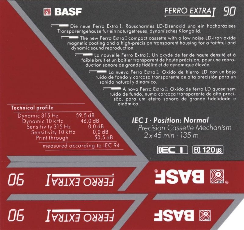 Compact Cassette: BASF  - Ferro Extra I 90