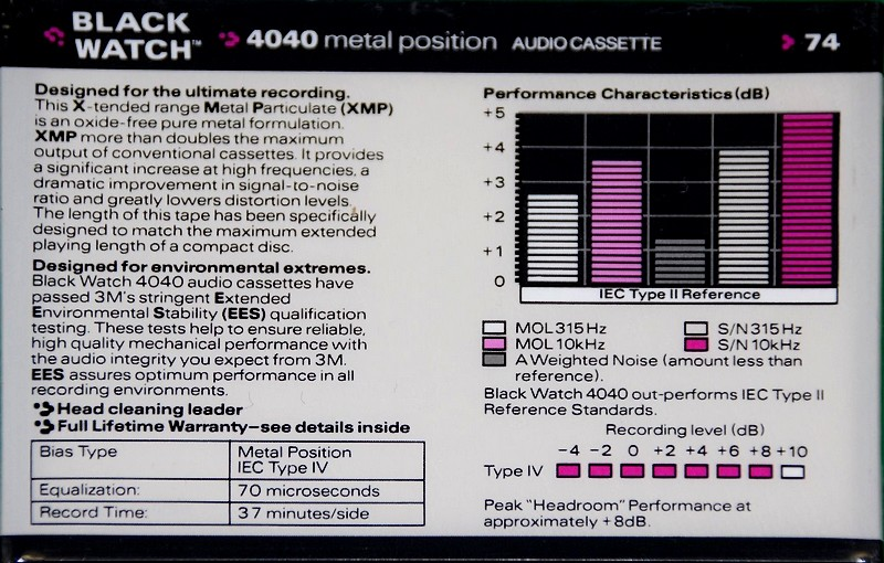 Compact Cassette: 3M  - 4040 74