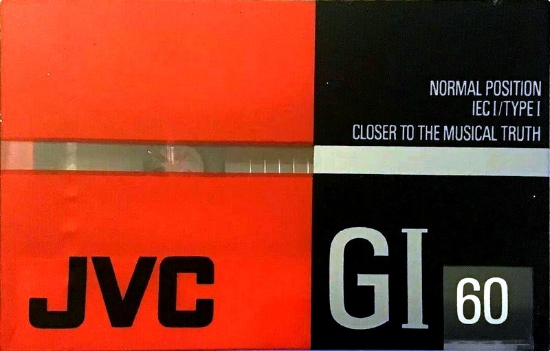 Compact Cassette JVC GI 60 "G1-60AG" Type I Normal 1990 North America