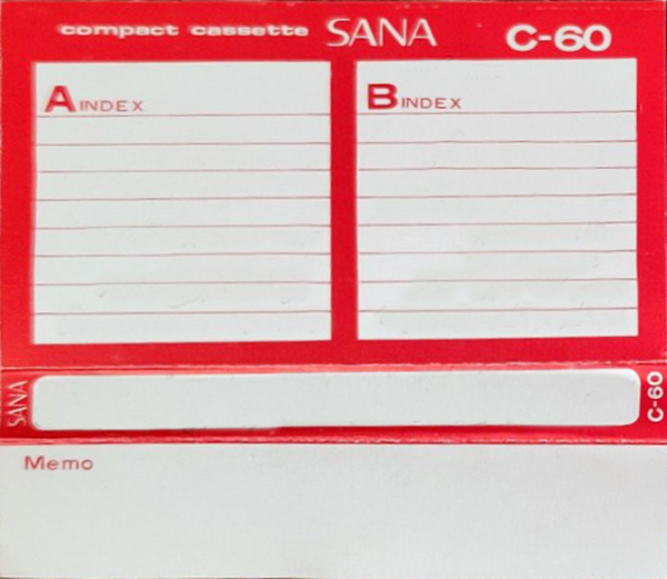 Compact Cassette Sana TSR 60 "Transparent" Type I Normal 1979 Japan