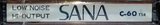 Compact Cassette Sana TSR 60 "Transparent" Type I Normal 1979 Japan