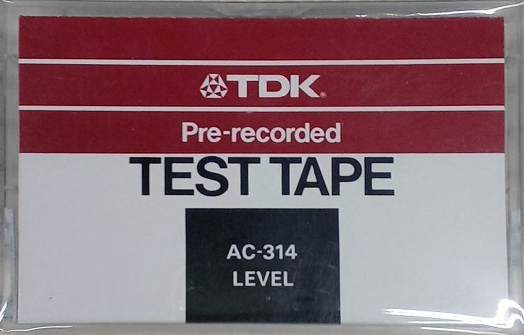 Compact Cassette TDK "AC-314 Level" Test Cassette 1981 Japan