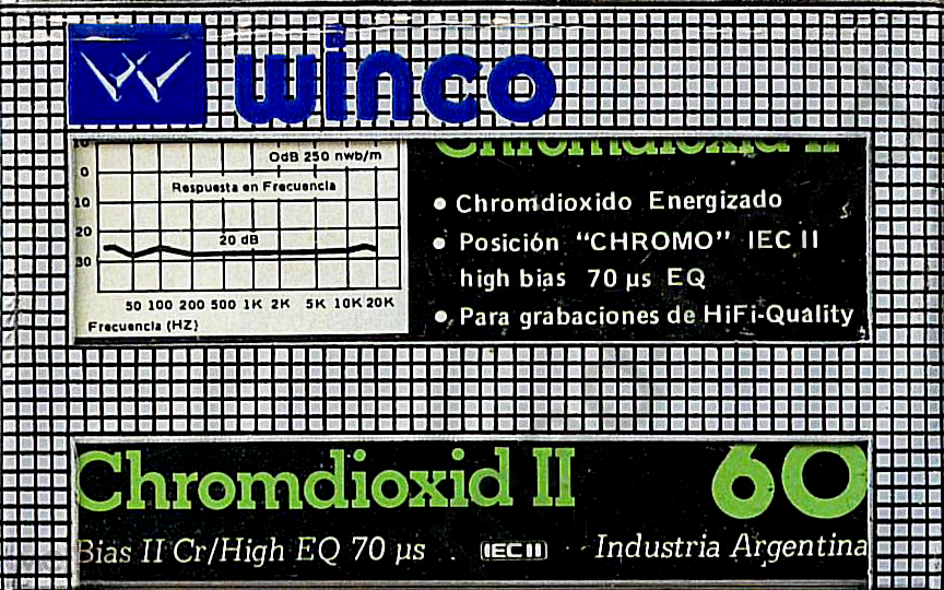 Compact Cassette Winco 60 Type II Chrome 1984 Argentina