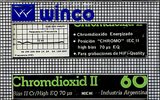 Compact Cassette Winco 60 Type II Chrome 1984 Argentina