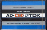 Compact Cassette TDK AD 60 Type I Normal 1977 Japan
