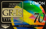 Compact Cassette Denon GR-Is 70 "GR-1S 70W" Type I Normal 1993 Japan