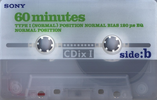 Compact Cassette Sony CDix I 60 "C-60CDX1D" Type I Normal 1996 Japan