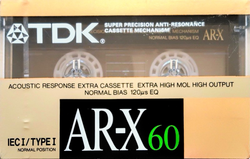 Compact Cassette TDK AR-X 60 Type I Normal 1988 Australia, Europe