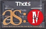 Compact Cassette Thats AS IV 46 Type IV Metal 1990 Europe