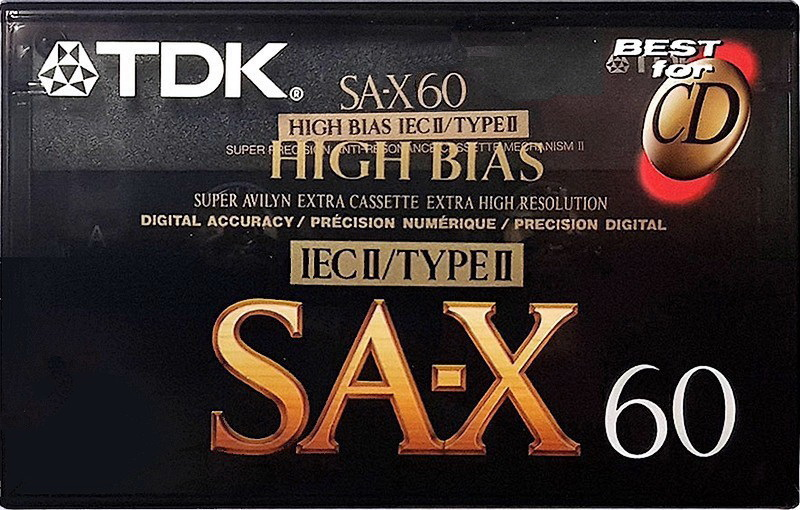 Compact Cassette TDK SA-X 60 Type II Chrome 1992 North America