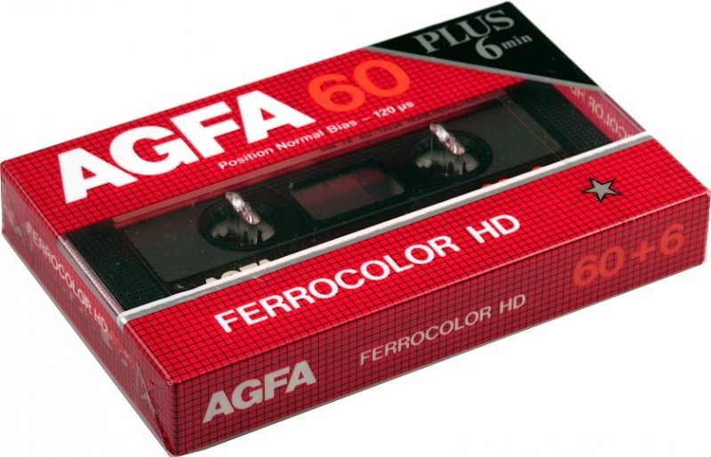 Compact Cassette AGFA Ferrocolor HD 60+6 Type I Normal 1985 Europe