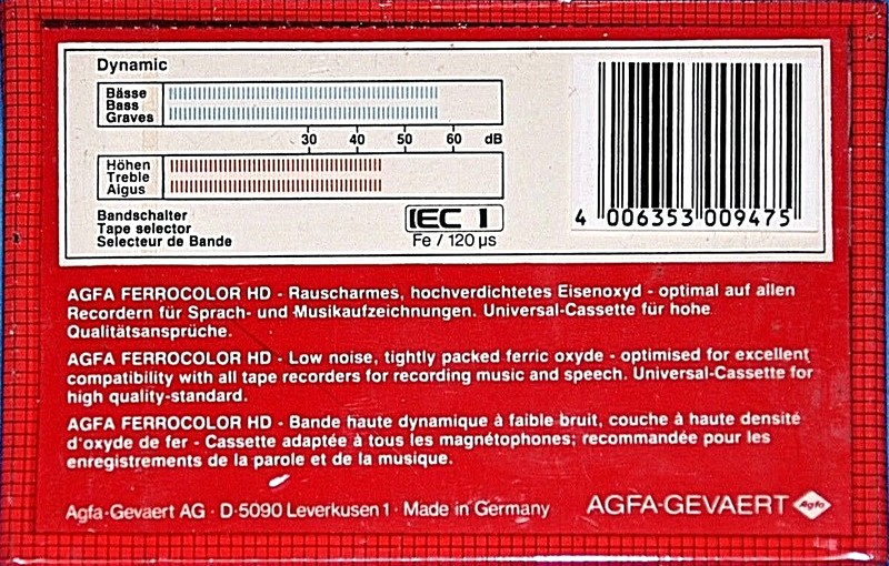 Compact Cassette: AGFA  - Ferrocolor HD 60+6